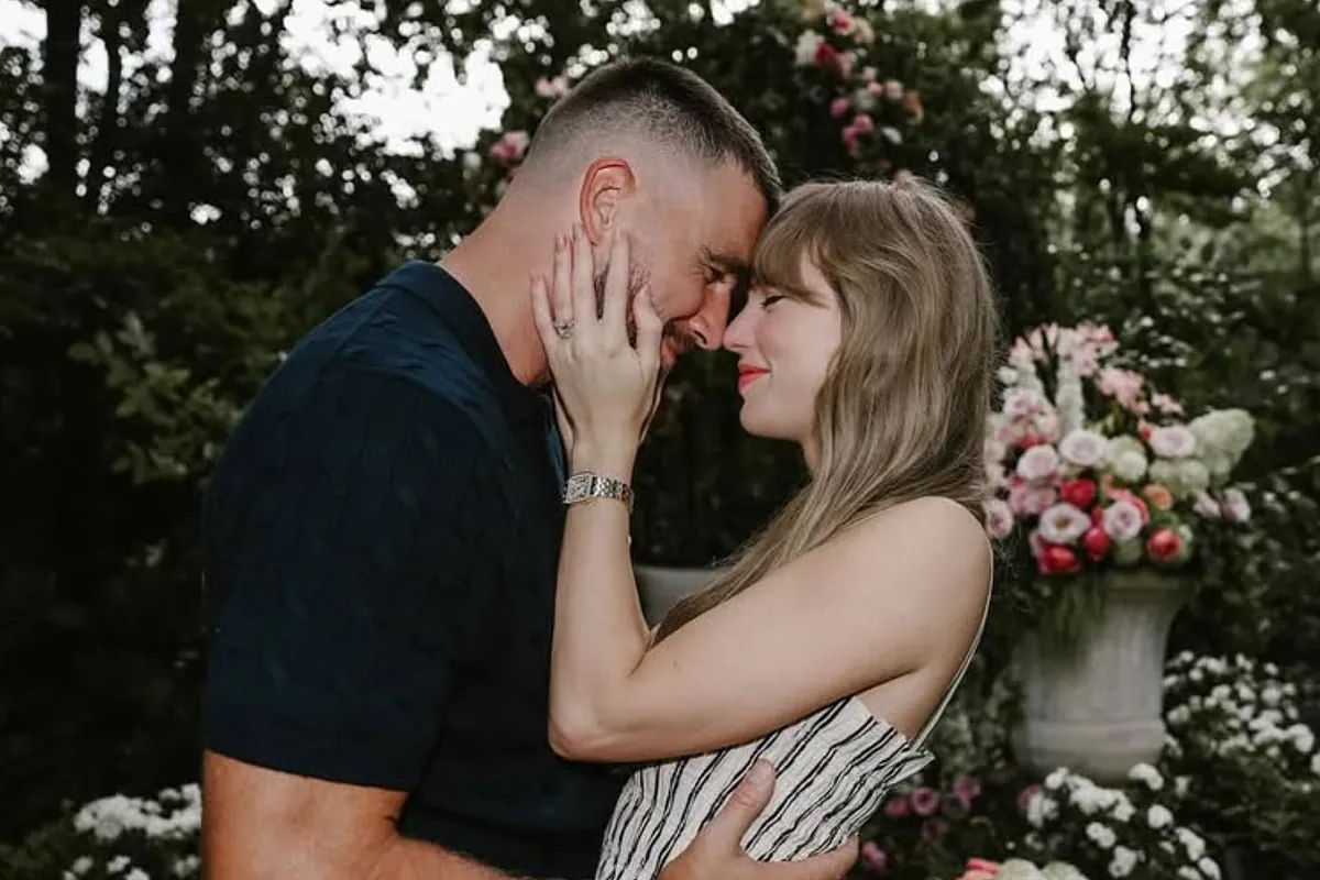 Taylor Swift is not hiding her happiness and describes her fiancé Travis Kelce as the “love of my life” and her “favorite person”